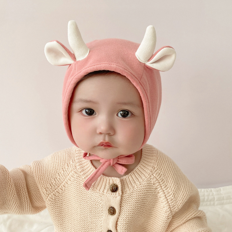 Cotton Baby Hats with Ear Flaps Winter Warmers
