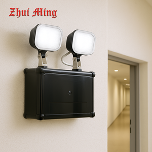 Meilleures ventes, <span class=keywords><strong>prix</strong></span> d'usine, éclairage d'urgence mural rechargeable à deux spots avec ampoules LED longue durée, installation - Product Image 2