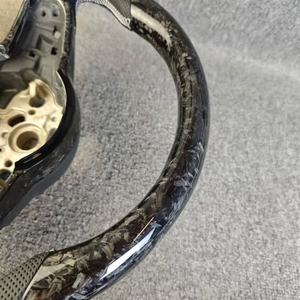 <span class=keywords><strong>Volante</strong></span> Calefactable de Cuero y Fibra de Carbono Forjado Personalizado, Compatible con Volkswagen VW Golf7 Mk4 <span class=keywords><strong>GTI</strong></span> Mk7 Golf4 Golf5 Golf6 - Product Image 4