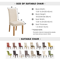 FORCHEER Housses de chaise imperméables pour salle à manger Ensemble de housses de chaise de cuisine Jacquard pour chaises Parson Élastique Lavable