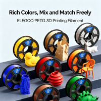 Filamen PLA Basic ELEGOO 1.75mm, Material Printer 3D untuk Model DIY, Proyek Edukasi, Pasokan Grosir