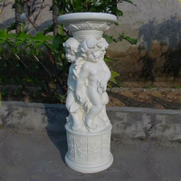 Moule en silicone et fibre de verre pour pot de fleurs de style vintage européen, pour la fabrication de pots en béton, idéal pour la décoration de villas, hôtels, jardins et cours.