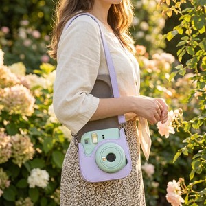 Étui pour appareil photo en cuir Lerp&PU pour Fujifilm <span class=keywords><strong>Instax</strong></span> <span class=keywords><strong>Mini</strong></span> 8/9/11/12/13, sac pour appareil photo instantané à rabat, <span class=keywords><strong>pochette</strong></span> de protection portable - Product Image 4