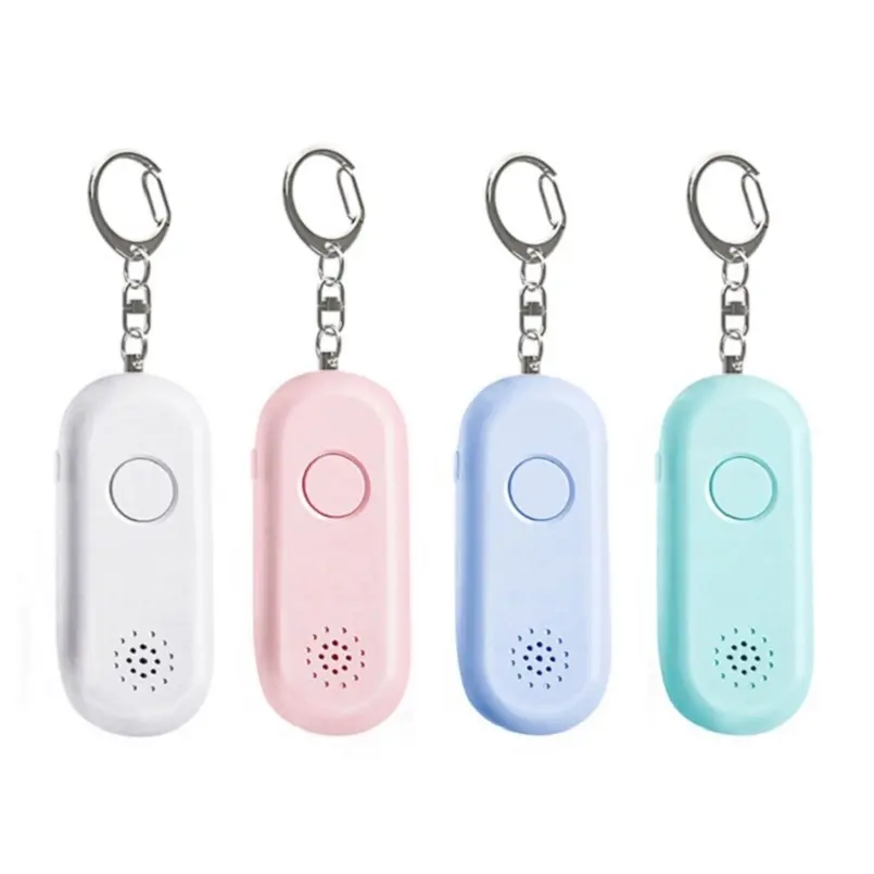 USB Rechargeable 130DB Personal Emergency Alarm Keychain Girls/Women's Backpack Pendant Panic Safety Button