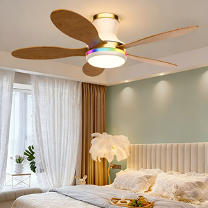 Ventilador de Techo Moderno Industrial con Luz LED, 5 Aspas, Motor DC de 6 Velocidades, Control Remoto Inteligente, Regulable y con Alto CRI 95 - Product Image 5