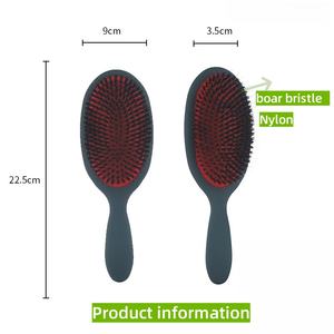 공장 도매 뜨거운 판매 큰 젖빛 마사지 헤어 브러시 나일론 컬러 에어 쿠션 멧돼지 강모 브러시 - Product Image 2