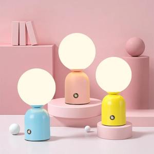Nordic <b>Led</b> USB Multi-color Table Lamp <b>Touch</b> Rechargeable Dimming for Home Bedroom Bedside Bar Coffee <b>LED</b> Decorative Table <b>Light</b> - Product Image 1