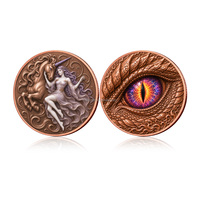 Pièce de collection en cuivre fin 3D de 5 oz, motif mythologique, couleur UV, pour artisanat et souvenirs