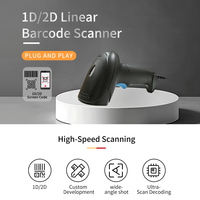 Lector de Códigos de Barras 1D 2D QR HC-708, Escáner de Códigos de Barras Portátil USB Compacto, Plug and Play, para Almacén, Fábrica, Supermercado, Tienda de Ropa