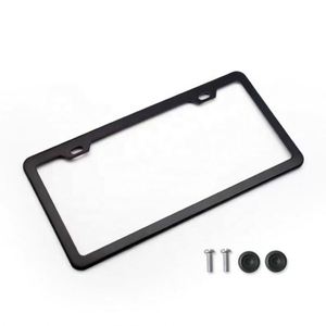 Custom Stainless Steel License Plate <b>Frames</b> - Car Accessories with Screw Caps - Durable Cover Design - Product Image 2