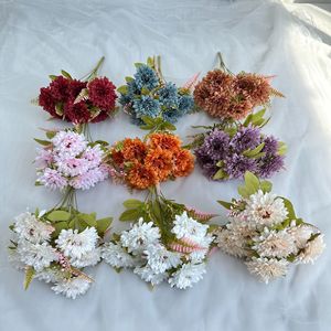 โรงงานดอกไม้ประดิษฐ์เมย์หยู ช่อดอกเจอร์เบอร์ร่าประดิษฐ์ 9 ดอก ทำจากผ้าไหม งานแฮนด์เมด สำหรับตกแต่งงานแต่งงาน และเป็นพร็อพถ่ายภาพ - Product Image 4