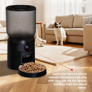 เครื่องให้อาหารแมวอัตโนมัติแบบ WiFi ทนทาน พร้อมกล้อง กล่องใส่อาหารสัตว์เลี้ยงอัจฉริยะ สำหรับการให้อาหารตามกำหนดเวลา ควบคุมผ่านแอป พร้อมเลเซอร์สำหรับเล่นแบบอินเทอร์แอคทีฟ - Product Image 6