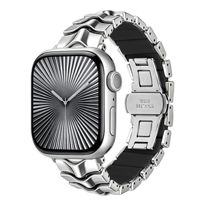 Correa de Repuesto Personalizada de Primera Calidad para Reloj, Híbrida de Metal y Silicona, Correa Deportiva para Apple Watch 11 10 9 8 7 6 SE - Product Image 1