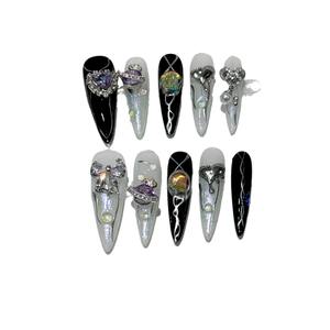 Y2K เคลือบเล็บปลอมสำหรับนิ้วแผ่นติดเล็บปลอมให้ความเย็นเหมาะกับการใช้เป็นเครื่องเทศชั้นสูงแบบดั้งเดิม - Product Image 1