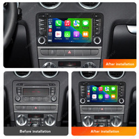 Autoradio MEKEDE Android 14 8+128 Go pour Audi A3 S3 2003-2012 Vidéo Car-play+auto Bouton lumineux GPS Navigation Système audio de voiture