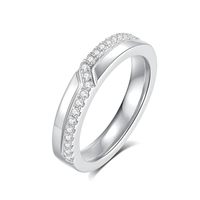 Bague de mariage SGARIT SM16 en moissanite taillée pour femme, plaqué or blanc 18 carats, argent sterling, sertissage à griffes, certifiée GRA, moderne