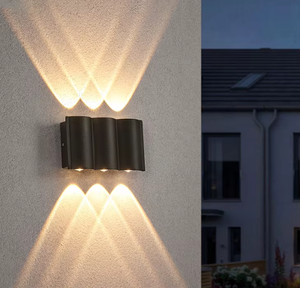 Đèn tường LED ngoài trời 110V 220V Ip Chống nước 65 lên xuống hình chữ nhật sáng tạo đèn tường Nhôm vườn, đèn tường hành lang - Product Image 2