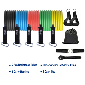 Factory <span class=keywords><strong>Fitness</strong></span> – Ensemble de 11 bandes de résistance élastiques en latex naturel pour l'entraînement de force à domicile ou en salle de sport - Product Image 4