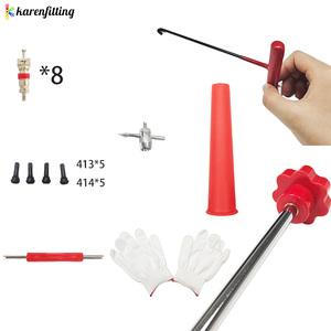 Kit de Herramientas para Reparación de Neumáticos, 3 Piezas, Kit de Herramientas de Instalación de Válvulas Metálicas de Cambio Rápido - Product Image 3