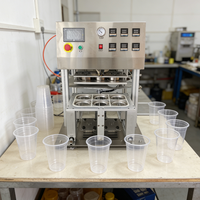 Machine à sceller les gobelets en papier pour boissons, pudding et gelée, scelleuse rapide 6 gobelets à la fois, vente chaude