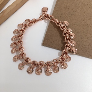 <span class=keywords><strong>Pulsera</strong></span> de Cobre con Baño de Oro de 18K y Dije con Logotipo UN50 Original, Cadena de Eslabones, Joyería, Regalo. Puede Solicitar el Catálogo UN50 al Vendedor. - Product Image 6