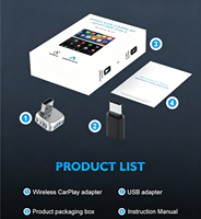 CP09 2026 CarPlay & Android Auto Nirkabel Portabel 2-in-1 Universal untuk VW Toyota Nissan Ford Benz BYD MG