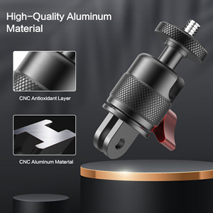 Soporte de Conexión Giratorio de 360 Grados, Adaptador de Aleación de Aluminio, Accesorio para Cámara GoPro Hero13/12 Insta360 X6 X5 X4 DSLR <span class=keywords><strong>DJI</strong></span> <span class=keywords><strong>Osmo</strong></span> - Product Image 3