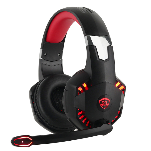 Gaming Headset Earbuds Over-ear Headphones Wireless Audifonos Inalambricos LED Light With Microphone USB Cable Gamer Earphone