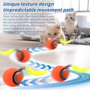 Palla Giocattolo Interattiva per Animali Domestici con Movimento Automatico e Coda, Motore Elettrico, Palla per Gatti Ecologica per Interni - Product Image 2