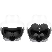 Sangle de tête en silicone anti-poussière avec étui de protection pour lunettes Meta Quest3S/Quest2 VR