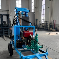 Foreuse mobile pour puits d'eau montée sur remorque, machine de forage de puits pour utilisation sur le terrain