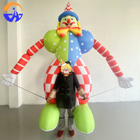 Modèle de clown gonflable personnalisé, thème de dessin animé, multicolore, pour carnaval, parc d'attractions, défilé, accessoires interactifs pour spectacle