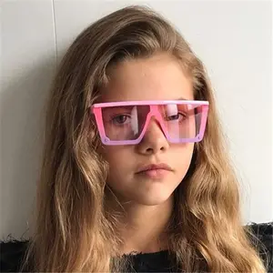 חדש סגנון שיפוע צבע גדול מסגרת יוניסקס ילדי של משקפי שמש אופנה תוספות שמש משקפיים עבור בני בנות