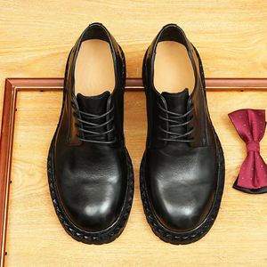 Chaussures Oxford en cuir véritable pour homme, sur mesure, de haute qualité, élégantes, respirantes, à pois, antidérapantes, légères, en caoutchouc - Product Image 4