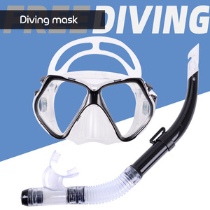 Masque de plongée pour adultes avec verres en verre trempé de 4,0 mm, lunettes de plongée étanches en silicone et ensemble de tuba semi-sèche pour la plage - Product Image 3
