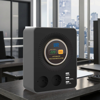 Régulateur de tension automatique monophasé KEBO 2000VA noir pour appareils électroménagers avec affichage LED, efficacité 98%, courant alternatif en cuivre