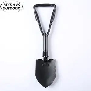 Mydays Outdoor Emergency Carbon 45# Carbon Steel Foldable Multifunction Folding Shovel for Hiking Picnic Camping