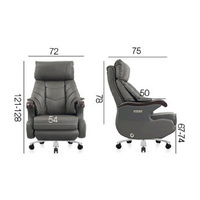 Chaise de bureau exécutive modulaire moderne, en cuir véritable, design réglable en hauteur pour la maison et l'hôtel