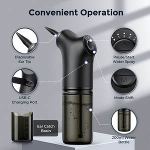 Système d'irrigation automatique des <span class=keywords><strong>oreilles</strong></span> rechargeable par USB, kit <span class=keywords><strong>de</strong></span> nettoyage électrique des <span class=keywords><strong>oreilles</strong></span>, éliminateur <span class=keywords><strong>de</strong></span> cérumen alimenté par <span class=keywords><strong>l</strong></span>'<span class=keywords><strong>eau</strong></span> - Product Image 5