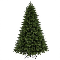 Pohon Natal Cedar Buatan Berkualitas Tinggi MaoSheng, PE+PVC Hijau Besar, Ramah Lingkungan, Dekorasi Liburan, OEM Grosir