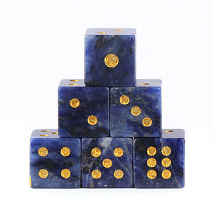 Natural Engraved <strong>Crystal</strong> Stone Dice Cube Beads <strong>Set</strong>, Semi Precious Gemstone Dices Box <strong>Crystal</strong> Pieces, 16x16mm - Product Image 5