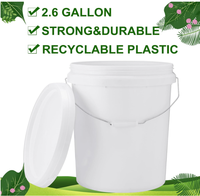 Seau portable XINQIANG 5L de qualité industrielle en PP, anti-fuite, recyclable, avec couvercle, pour engrais/peinture et utilisation de l'eau - Vente en gros