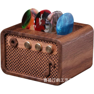 Estuche de madera para púas de guitarra, adorno con forma de altavoz, accesorio creativo transfronterizo para instrumentos musicales - Product Image 2