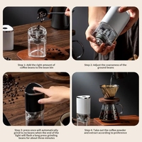 Moulin à café électrique Portable TYPE C USB Charge noyau de meulage en céramique maison grains de café pulvérisateur broyeur