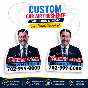 Ambientador Personalizado para Auto con Foto y Logotipo, Impresión a Doble Cara, <span class=keywords><strong>de</strong></span> Papel, para Promoción Empresarial - Product Image 1