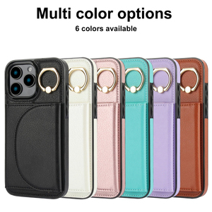 เคสโทรศัพท์มือถือหนัง PU กันกระแทก 360 องศา สำหรับ <span class=keywords><strong>iPhone</strong></span> 14 Pro <span class=keywords><strong>Max</strong></span>/14 Pro/14 Plus/14/15 °   ที่วางแหวน, ช่องใส่การ์ด 3 ช่อง และช่องใส่เงินสด - Product Image 2