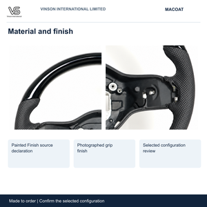 Volant à finition peinte pour Mercedes-Benz Classe A Centre Ouvert Configuration Sélectionnée MACOAT - Product Image 3