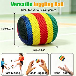 Juego de Pelotas de Ganchillo Hechas a Mano, Coloridas Pelotas de Ganchillo para Adultos y Niños, para Hacer Malabares - Product Image 2