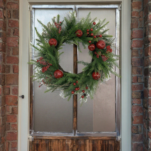 MEICHUANGHUI PVC Chirsmas Garland Wreathパインコーン付き卸売LEDフロントドア用フルーツChirsmasデコレーションウィンドウ - Product Image 4