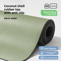 Geruchlose Matte PU-Yogamatte Rutschfest Verstärkt Verschleißfest 5mm Dick 183cm Lang für Sport Luxuriöse Bodennutzung
